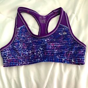 Space kids workout sports bra
